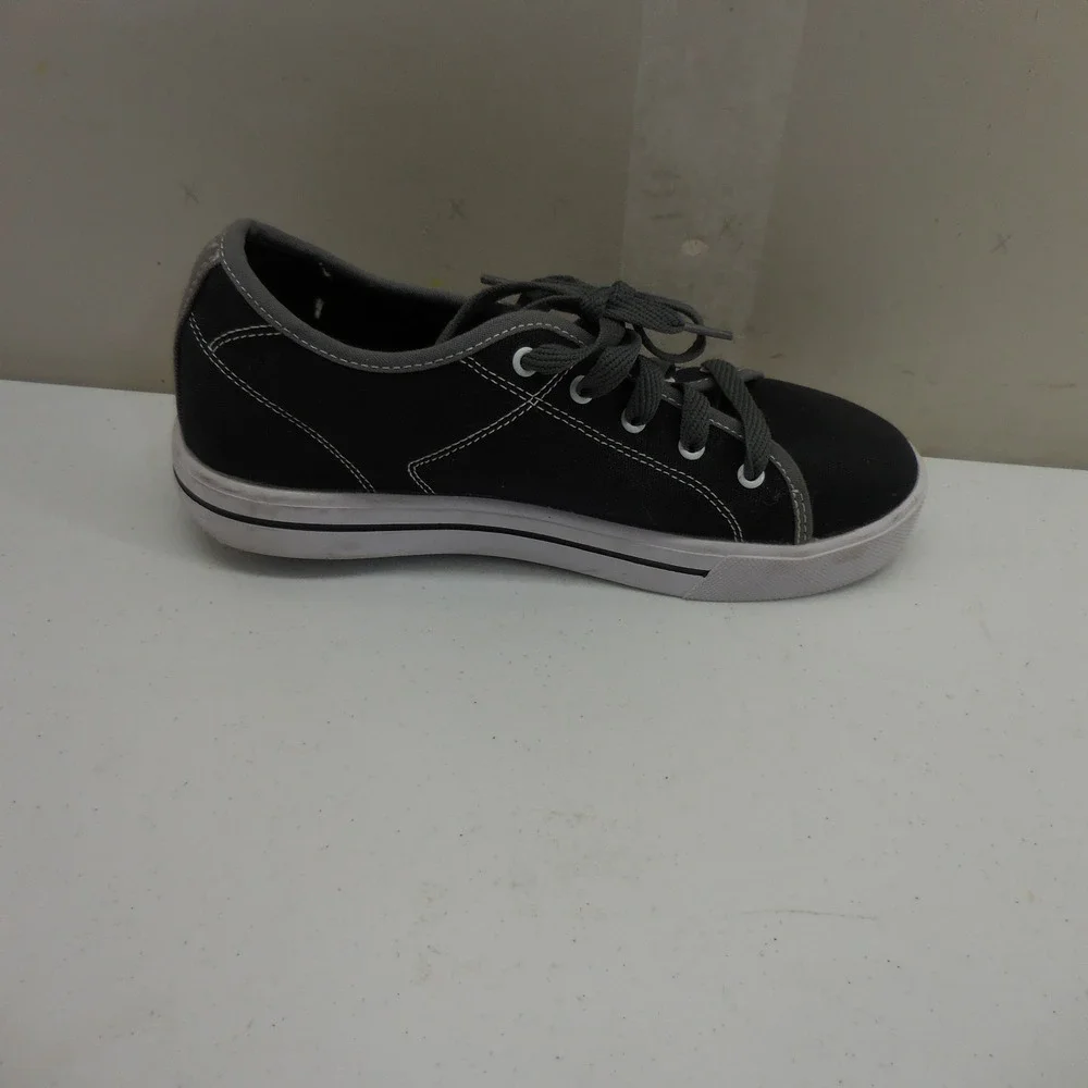 Heelys HES10459 Canvas Roller Shoes Black Grey Mens 7 Womens 8 Skate Sneakers